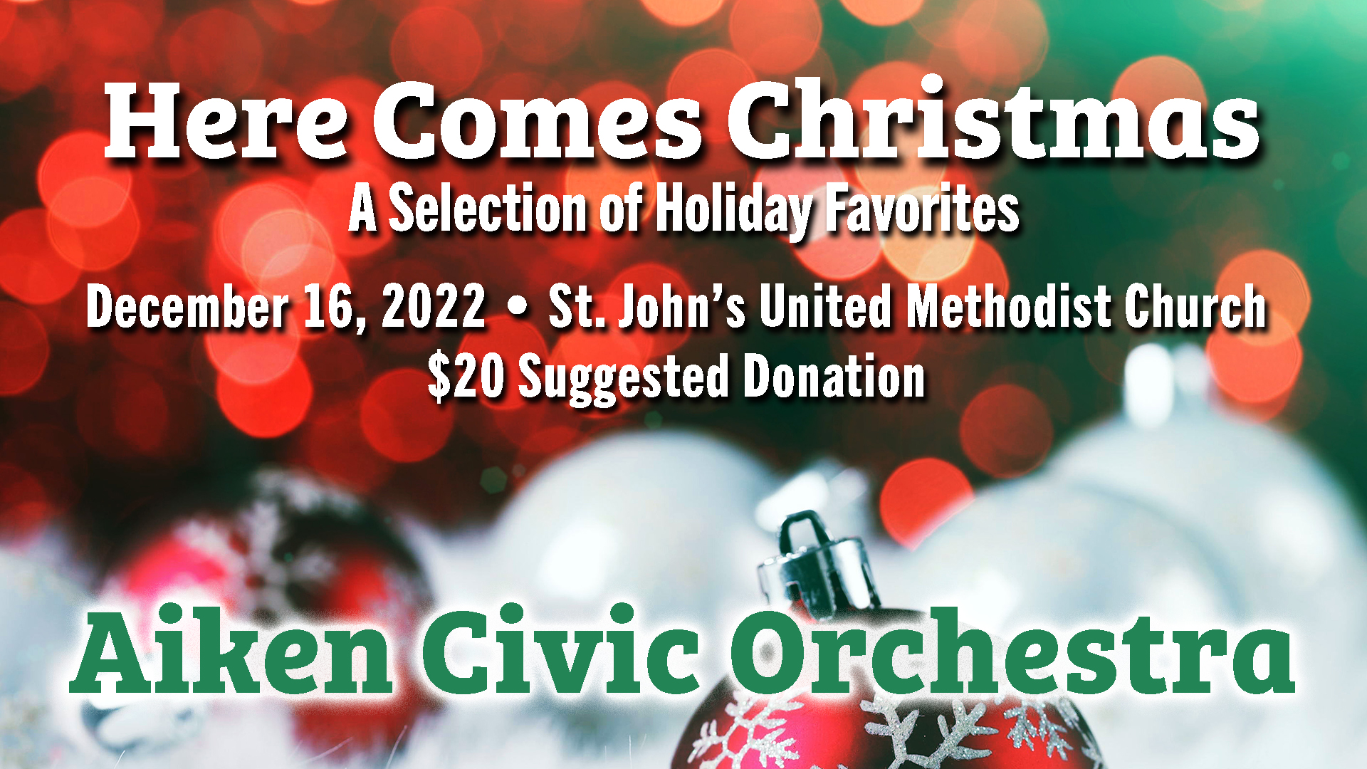 Here Comes Christmas - Aiken Civic Orchestra 2022